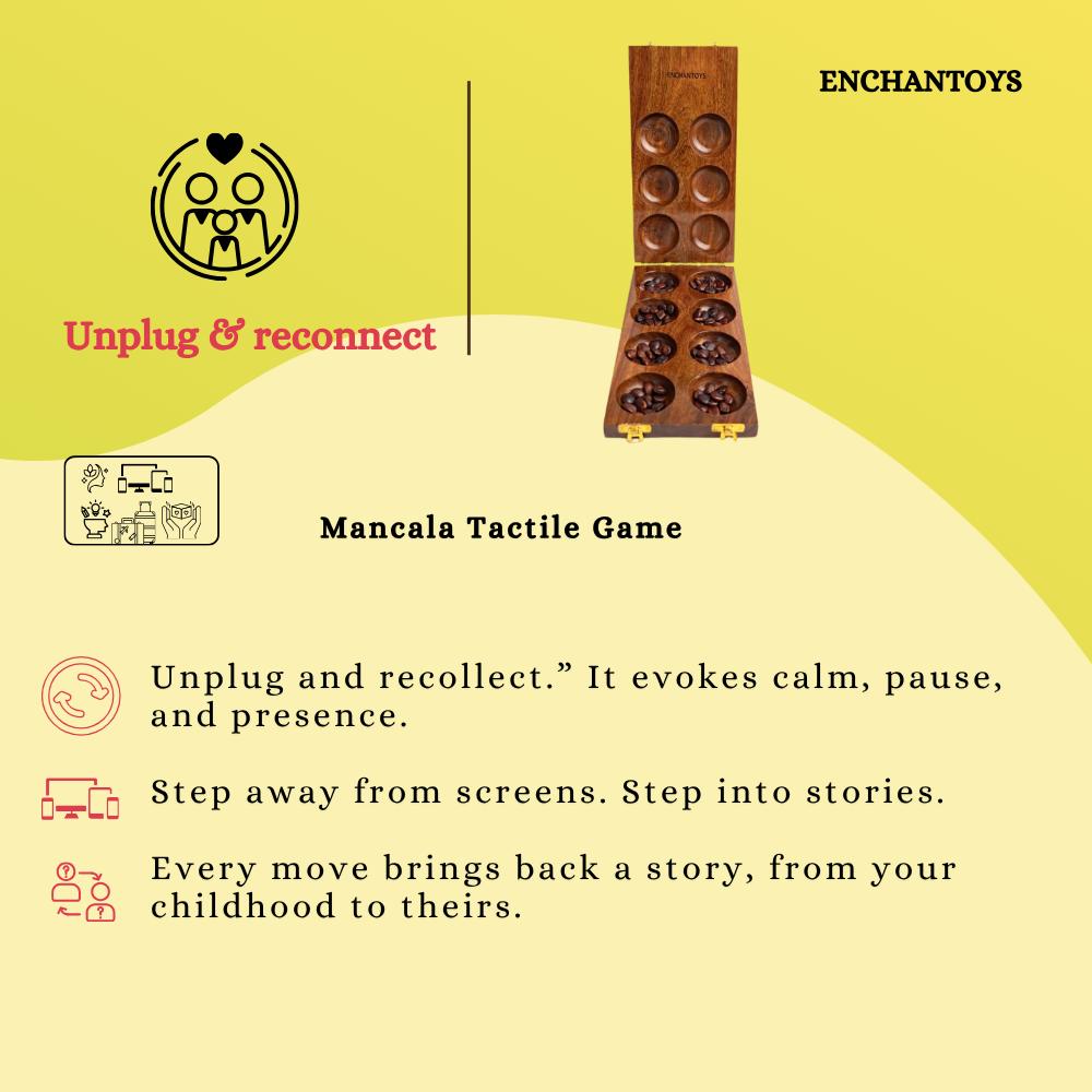 Buy Mancala 5-Pits Foldable Teak Board – Portable Strategy Game Online On Enchantoys