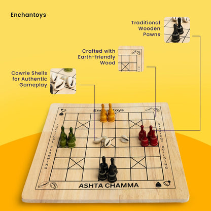 Buy Ashta Chamma Peeta – Trending Handcrafted Wooden Board Game Online On Enchantoys