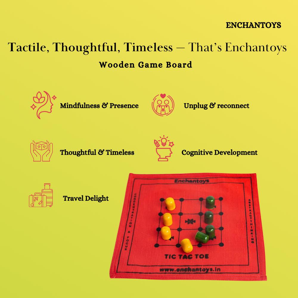 Buy Tic-Tac-Toe – Trending Handcrafted Raw Silk Luxury Game Online On Enchantoys