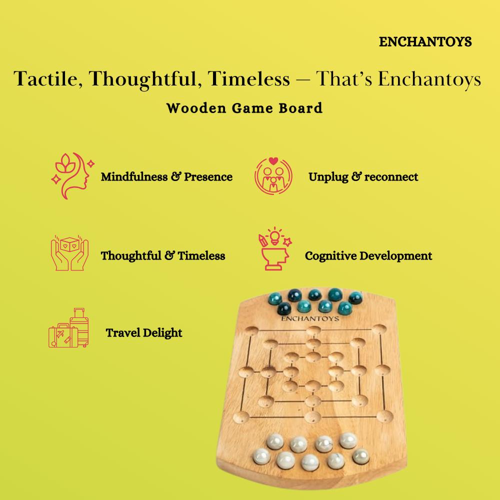 Buy Daadi Peeta Wooden Board Game – Classic Indian Strategy Online On Enchantoys