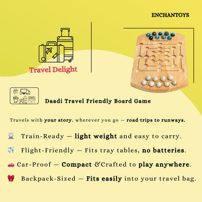 Buy Daadi Peeta Wooden Board Game – Classic Indian Strategy Online On Enchantoys