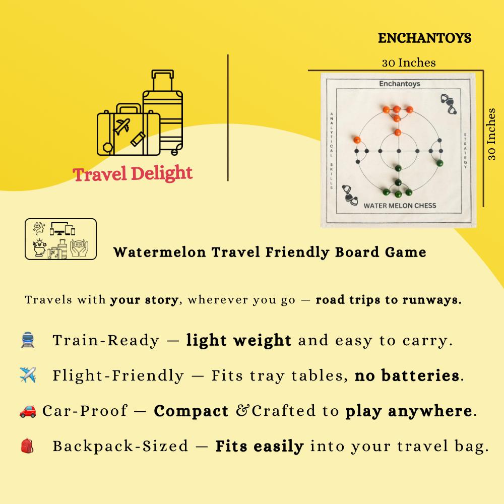Buy Watermelon Cotton Chess Board – Handcrafted Fun & Style Online On Enchantoys
