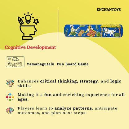 Buy Vamanaguntalu Board – Handcrafted Cheriyal Art (Blue) Online On Enchantoys